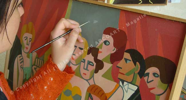 Conservation Restauration de tableaux Atelier Magalie Troy Bretagne Pont-Scorff Morbihan